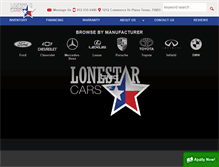 Tablet Screenshot of lonestarcars.com